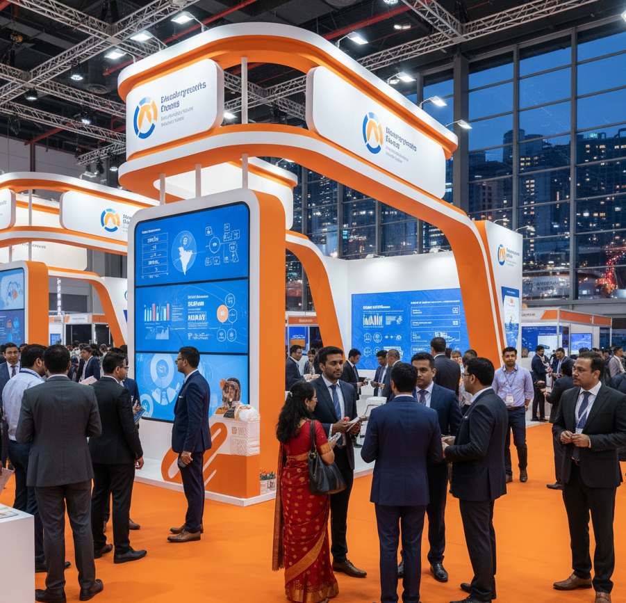 Brand showcase in Indian trade exhibition