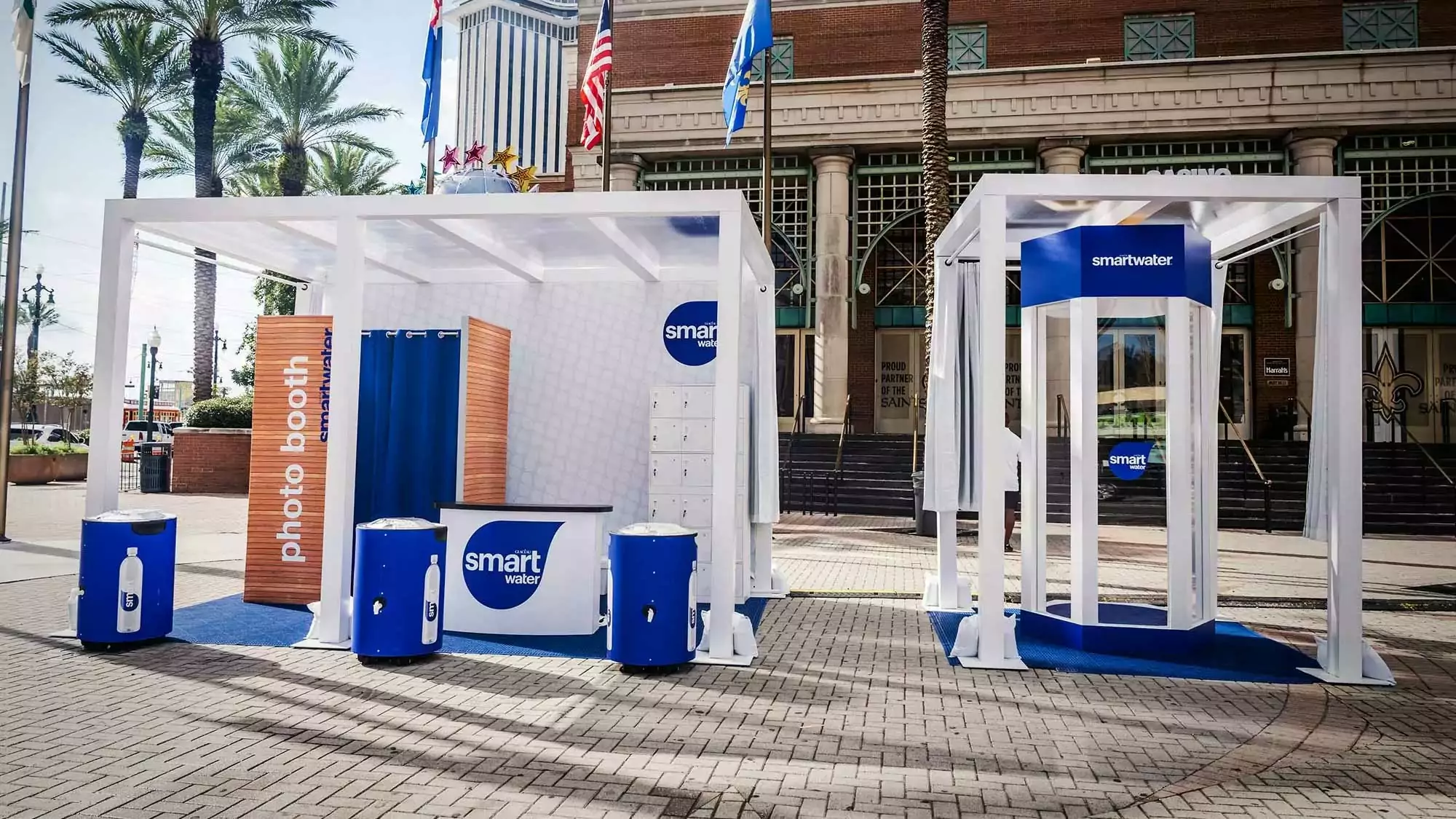 Brand product launch event in urban setting